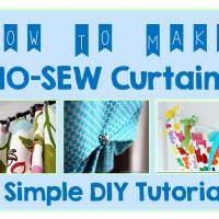9 DIY Tutorials How To Make NO-SEW Curtains